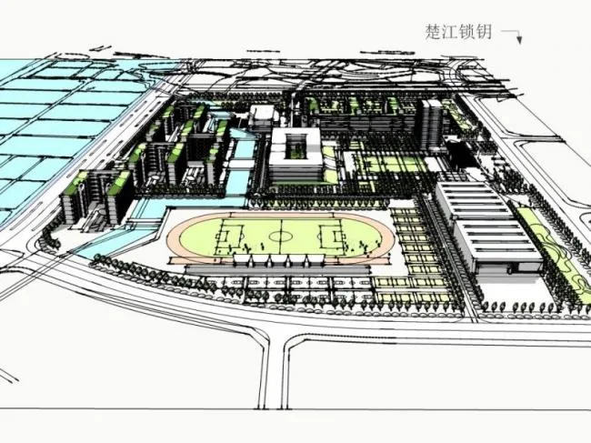 Sketchup学校模型|多层学校，校园教育建筑，现代风格