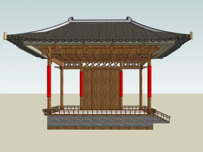 Sketchup小品模型|亭子，中式风格，小品