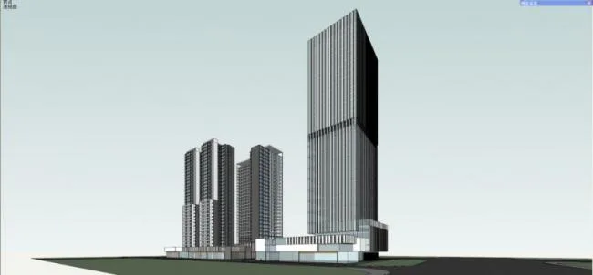 Sketchup办公模型|高层办公楼，现代风格