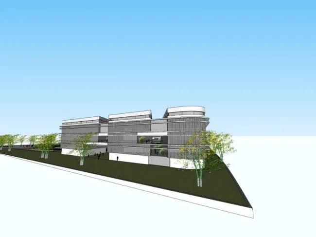Sketchup学校模型|多层大学学校，校园教育建筑，现代风格