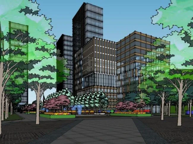 Sketchup综合体模型|多高层综合体，办公楼，酒店，商业，公寓，现代风格