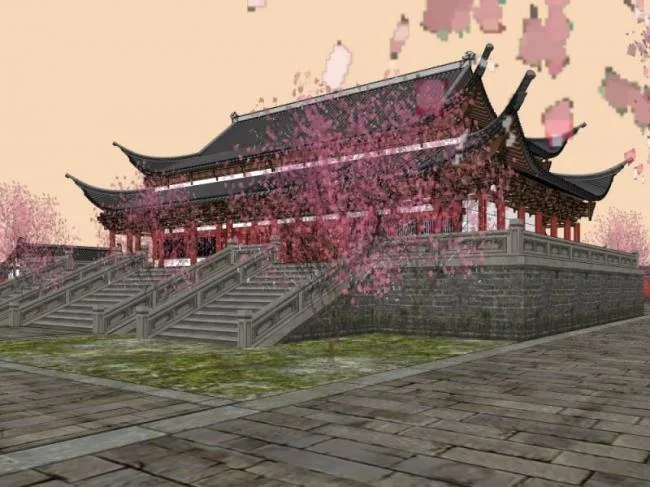 Sketchup古建筑模型|多层寺庙，古寺古庙，中式风格，古建