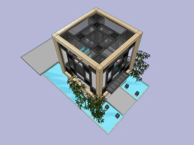 Sketchup小品模型|亭子，现代风格，小品
