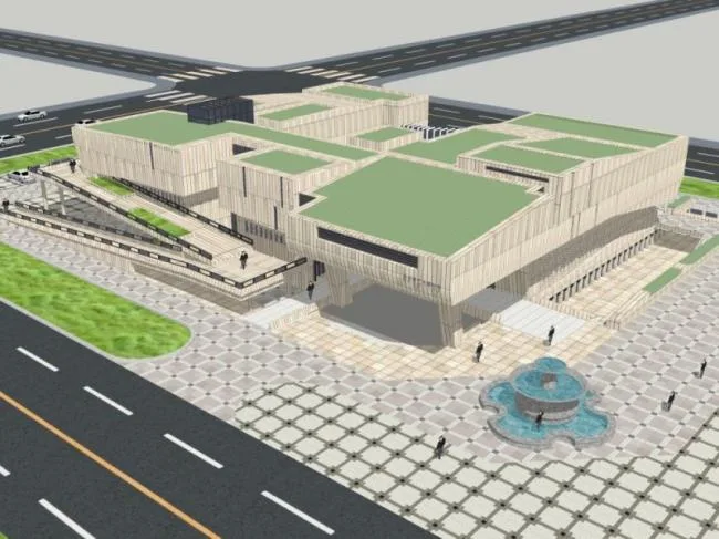 Sketchup文化模型|多层博物馆，文化建筑，现代风格