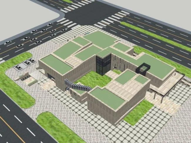 Sketchup文化模型|多层博物馆，文化建筑，现代风格