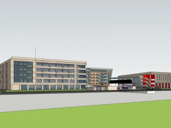 Sketchup学校模型|多层学校，校园教育建筑，现代风格