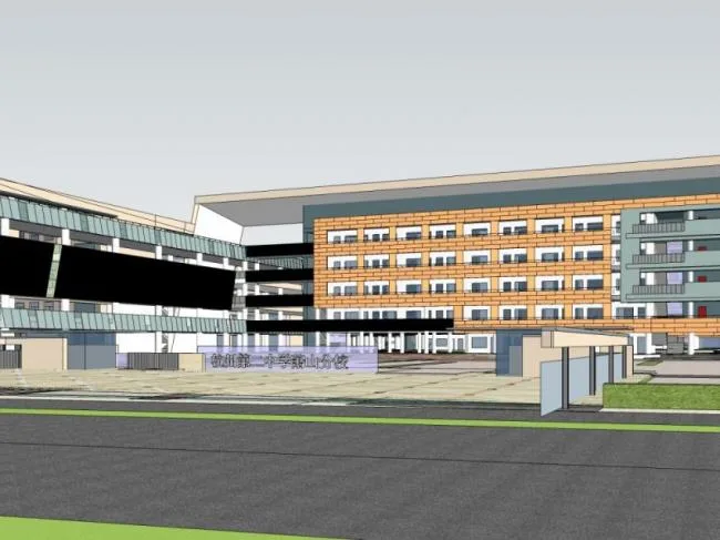 Sketchup学校模型|多层学校，校园教育建筑，现代风格