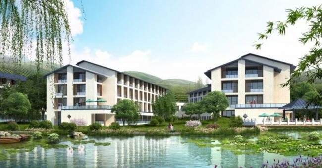 Sketchup住宅模型|住宅群，会所，中式风格