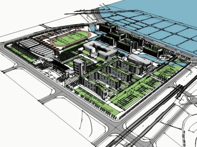 Sketchup学校模型|多层学校，校园教育建筑，现代风格