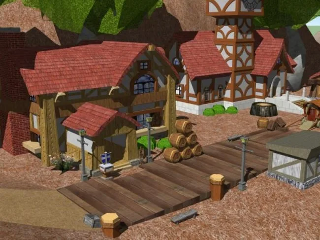 Sketchup酒店模型|多层浅滩度假区，古典风格