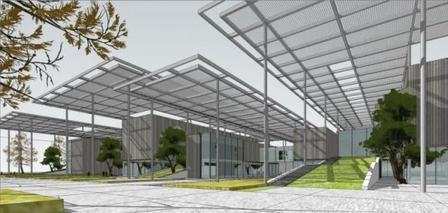 Sketchup文化模型|多层文化场馆，现代风格