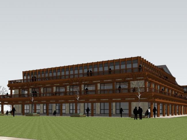 Sketchup酒店模型|多层酒店，中式风格