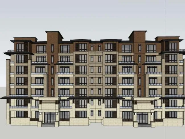 Sketchup住宅模型|多层住宅，居住建筑，古典风格