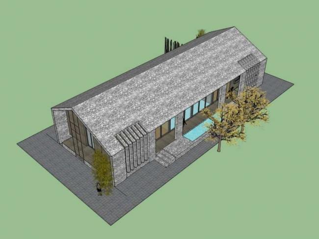 Sketchup住宅模型|住宅，坡屋顶，现代风格