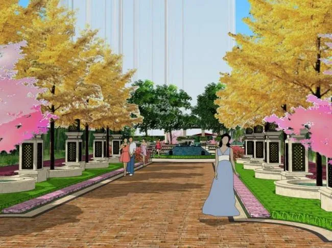 Sketchup景观模型|小区景观，住宅景观，古典风格