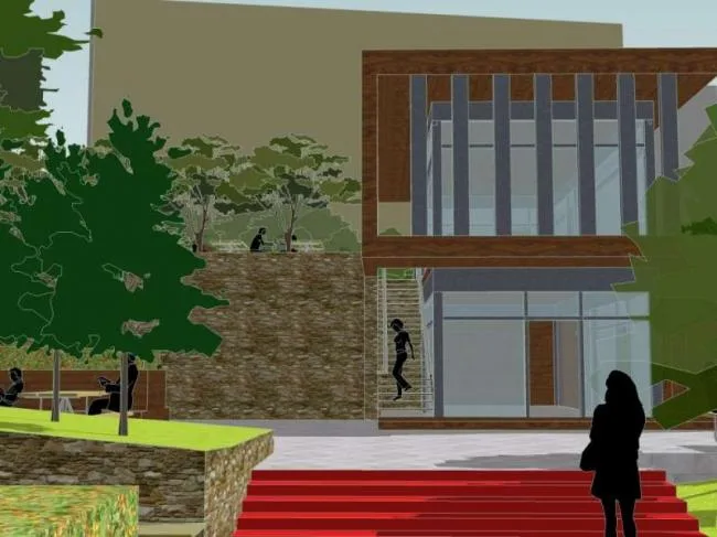 Sketchup景观模型|广场景观，现代风格