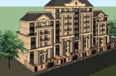 Sketchup住宅模型|高层住宅楼，欧式古典风格-BIM建筑网
