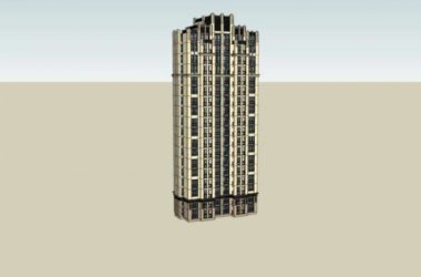 Sketchup住宅模型|高层住宅，居住建筑，古典风格-BIM建筑网