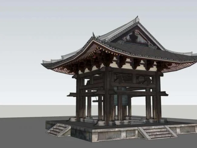 Sketchup小品模型|亭子，中式风格，小品