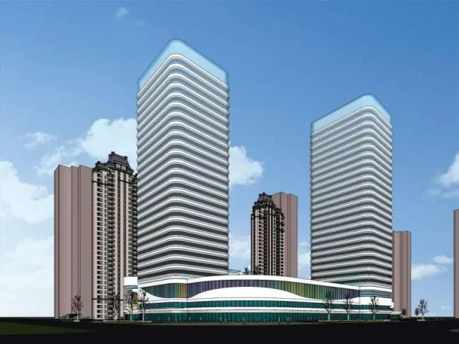 Sketchup综合体模型|多高层综合体，高层办公楼，商业，酒店，公寓，现代风格
