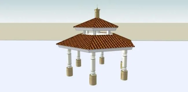 Sketchup小品模型|亭子 古典风格 小品