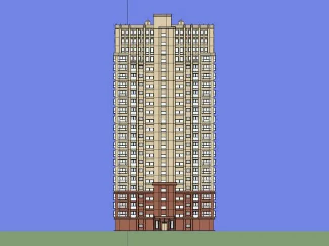 Sketchup住宅模型|高层住宅，居住建筑，古典风格