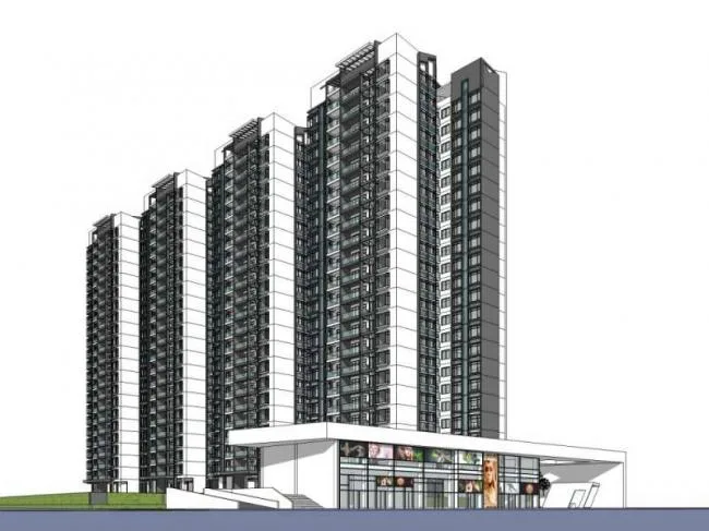Sketchup住宅模型|高层住宅，现代风格
