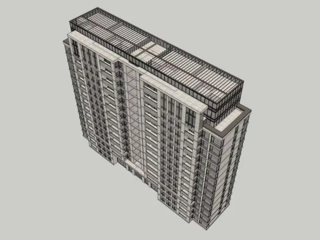 Sketchup住宅模型|高层住宅，居住建筑，古典风格