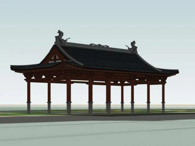 Sketchup小品模型|亭子，中式风格，小品