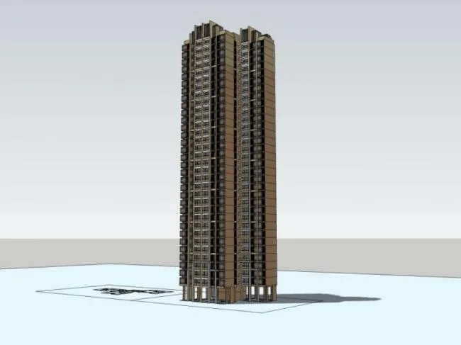 Sketchup住宅模型|超高层住宅，居住建筑，古典风格