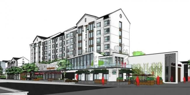 Sketchup住宅模型|多层住宅，底层商业，中式风格