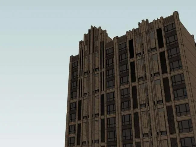 Sketchup住宅模型|超高层住宅，居住建筑，古典风格