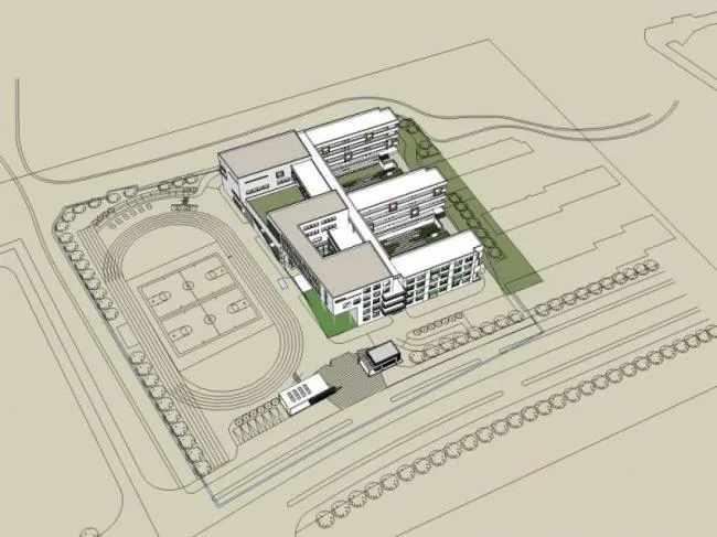 Sketchup学校模型|多层学校，校园教育建筑，现代风格