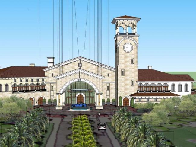 Sketchup商业模型|多层商业会所，古典风格