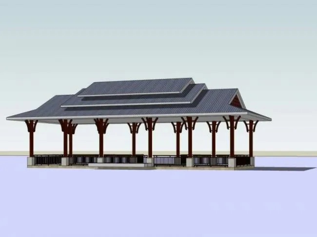 Sketchup小品模型|亭子，中式风格，小品