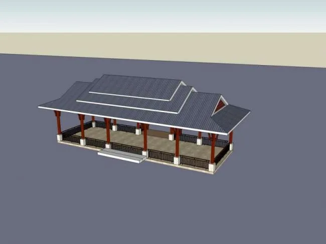 Sketchup小品模型|亭子，中式风格，小品