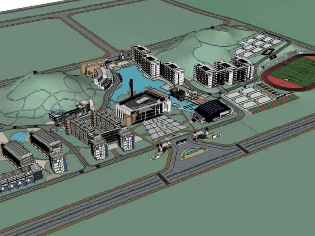 Sketchup学校模型|多层学校，校园教育建筑，现代风格