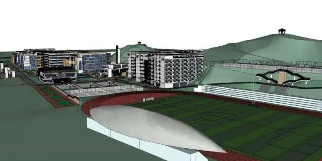 Sketchup学校模型|多层学校，校园教育建筑，现代风格