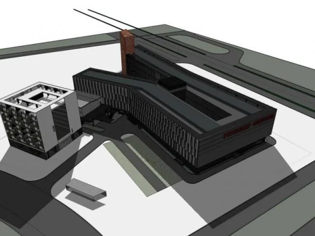 Sketchup综合体模型|多层商业综合体，办公，酒店，现代风格
