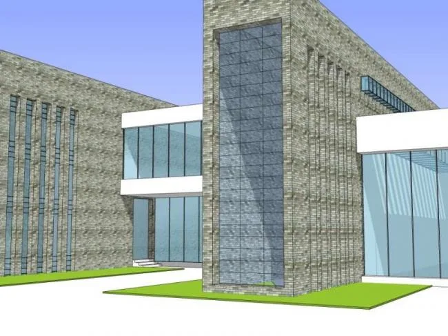 Sketchup文化模型|多层图书馆，文化建筑，现代风格