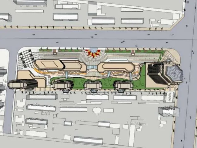 Sketchup综合体模型|高层办公楼，底层商业，多高层综合体，古典风格