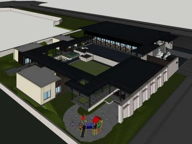 Sketchup住宅模型|低层售楼处，商业建筑，现代风格