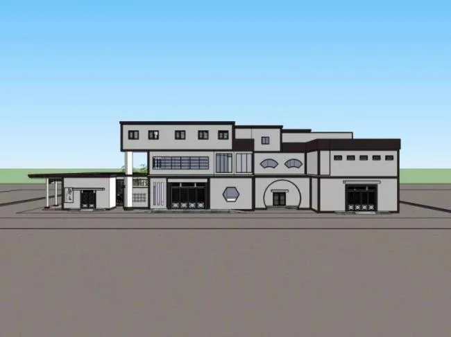 Sketchup医院模型|多层医院，医疗建筑，现代中式风格