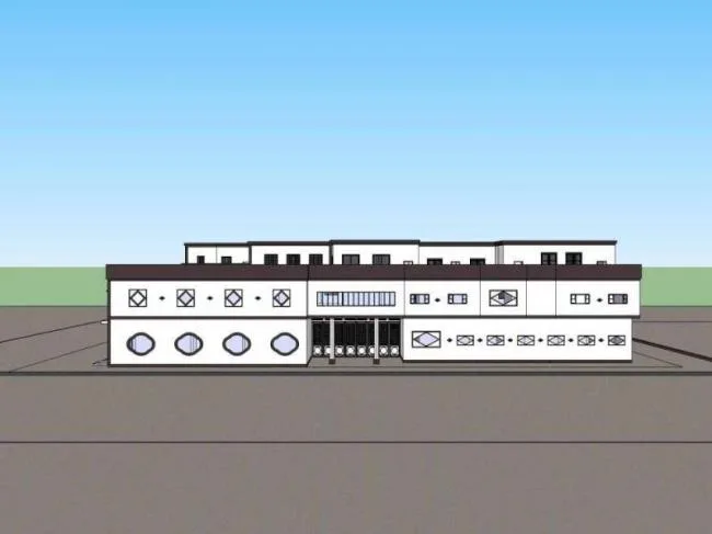 Sketchup医院模型|多层医院，医疗建筑，现代中式风格