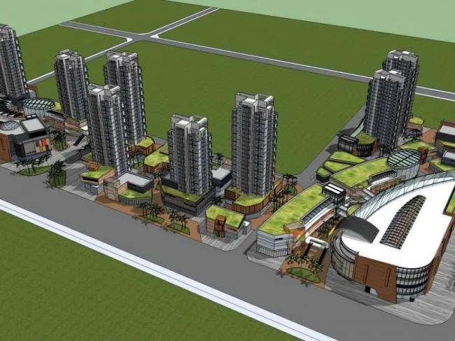 Sketchup综合体模型|高层公寓住宅 ，商业，多高层综合体，现代风格