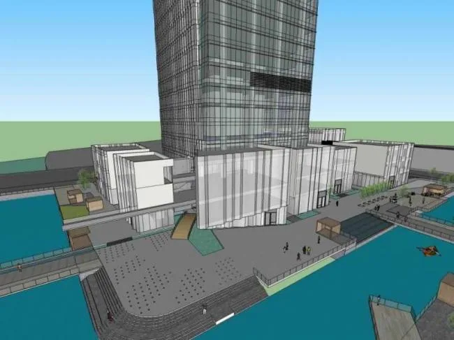 Sketchup办公模型|超高层办公楼，写字楼，现代风格