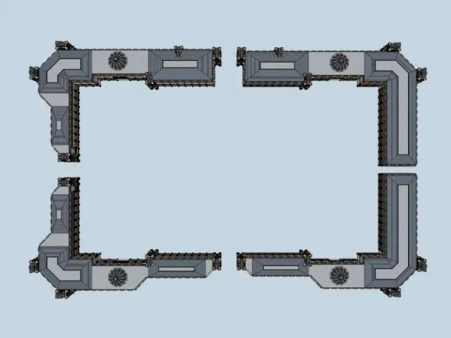 Sketchup商业模型|多层商业街，古典风格