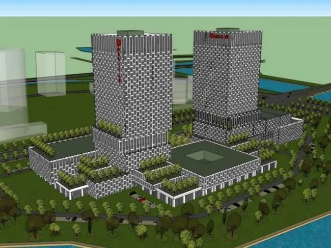 Sketchup办公模型|高层办公楼，商业，现代风格