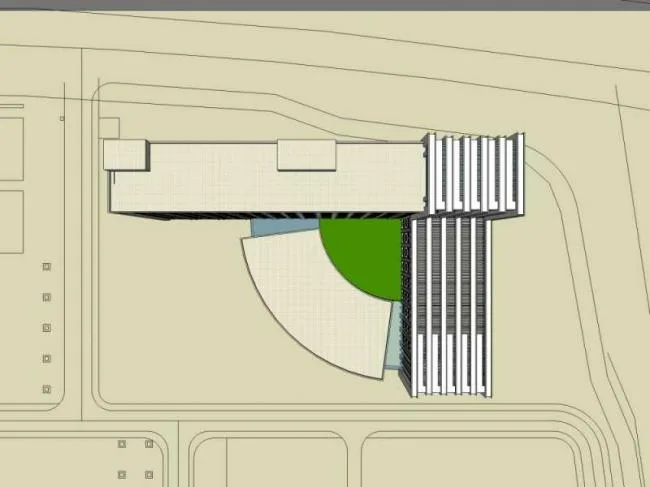 Sketchup办公模型|高层办公楼，古典风格
