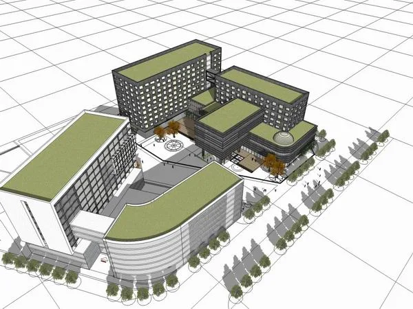 Sketchup酒店模型|高层酒店，现代风格
